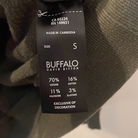 Buffalo David Bitton green pullover hoodie size small - Picture 3 of 4